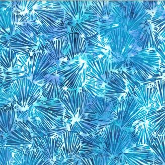 Tissu batik nervures bleu céleste