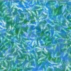 Tissu batik branchages bleu vert
