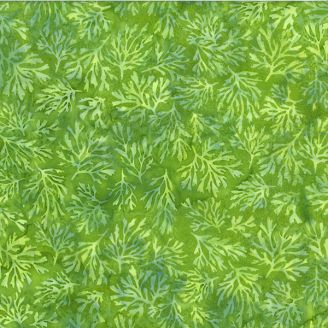 Tissu batik algues vert olive
