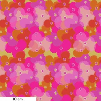 Tissu patchwork fleurs Disco rose - Fluent de Anna Maria Horner