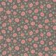 Tissu patchwork petites fleurs roses et bleues fond gris - Market Garden d'Anni Downs
