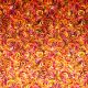 Tissu patchwork feuilles tourbillonnantes orange ombré - Eclectica