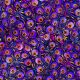 Tissu patchwork plumes de paon violet - Eclectica