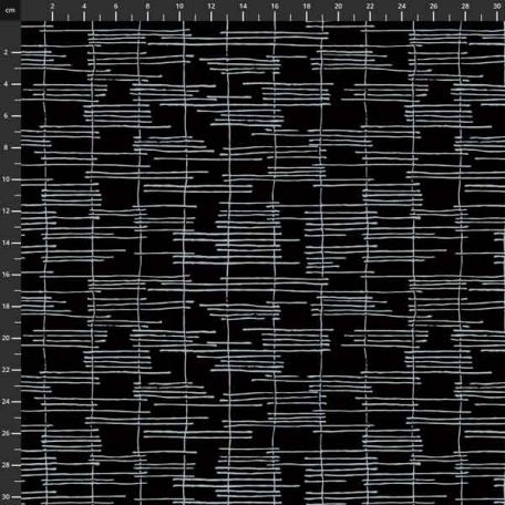 Tissu patchwork treillis fond noir - Maker's Collage