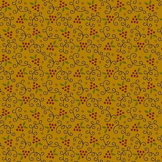 Tissu patchwork vigne étoilée jaune moutarde - Scraps of Kindness de Kim Diehl