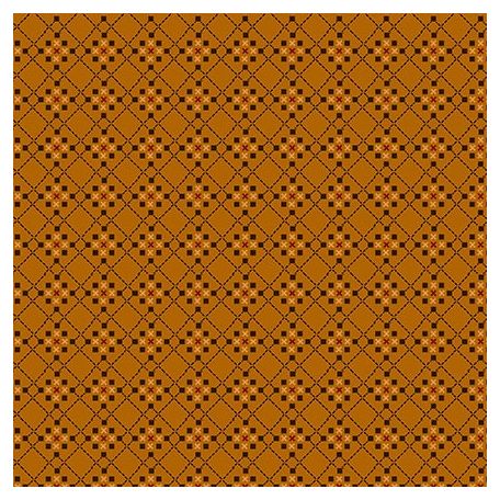 Tissu patchwork points de croix orange - Scraps of Kindness de Kim Diehl