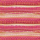 Tissu patchwork Trinkets frises géométriques fuchsia bordeaux - La vie en Rose