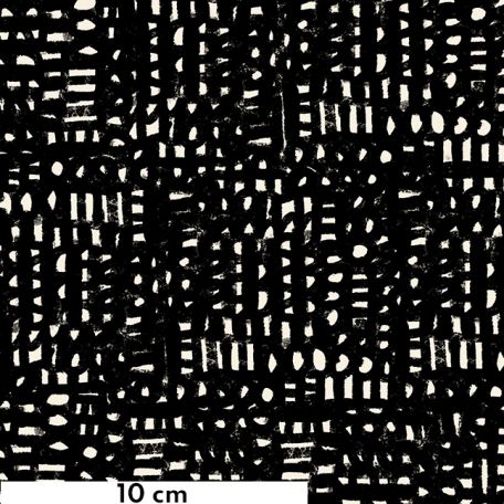 Tissu patchwork vue aérienne noir - Achroma