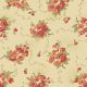 Tissu patchwork fleur dahlia rose fond sable - Primrose d'Edyta Sitar
