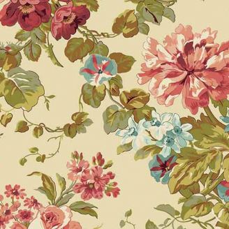 Tissu patchwork rose du jardin sable - Primrose d'Edyta Sitar