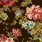 Tissu patchwork rose du jardin chocolat - Primrose d'Edyta Sitar