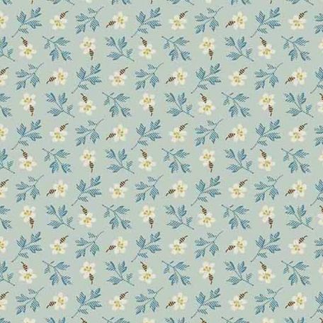 Tissu patchwork petite floraison bleu - Primrose d'Edyta Sitar
