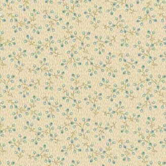Tissu patchwork myrtilles bleues fond écru - Primrose d'Edyta Sitar