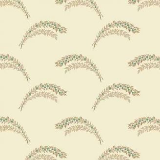 Tissu patchwork branche de baies céladon fond écru - Primrose d'Edyta Sitar
