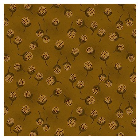 Tissu patchwork pissenlits bronze - Scraps of Kindness de Kim Diehl