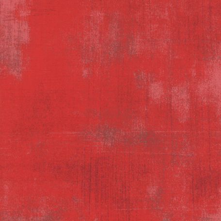 Tissu patchwork faux-uni patiné rouge cerise éclatant - Grunge de Moda