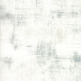 Tissu patchwork faux-uni patiné blanc Metropolis Fog - Grunge de Moda