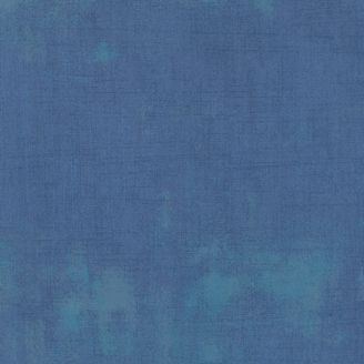 Tissu patchwork faux-uni patiné bleu mer - Grunge de Moda