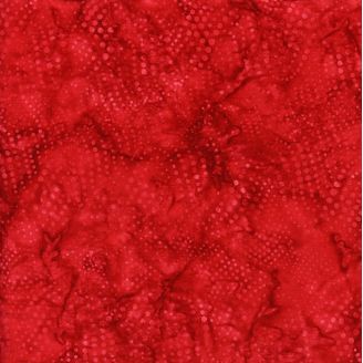 Tissu batik vague de pois rouge cerise