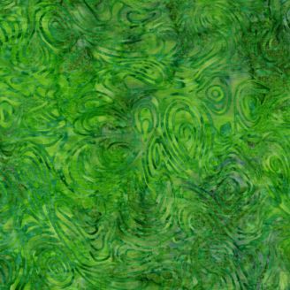 Tissu batik marbrures vert leprechaun
