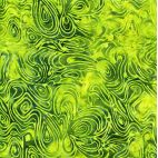 Tissu batik marbrures vert grenouille