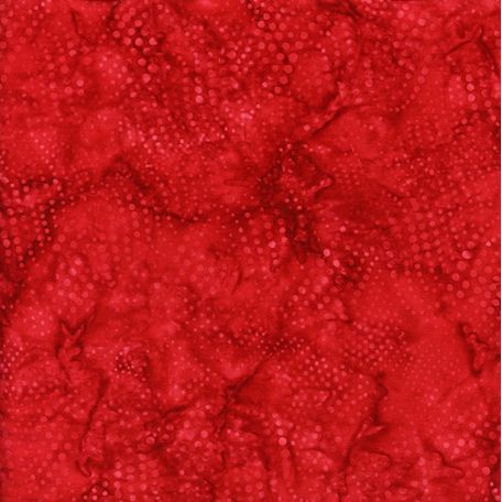 Tissu batik grande largeur vague de pois rouge cerise (270 cm)