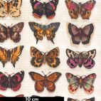 Tissu patchwork papillons vintage - Junk Journal de Cathe Holden