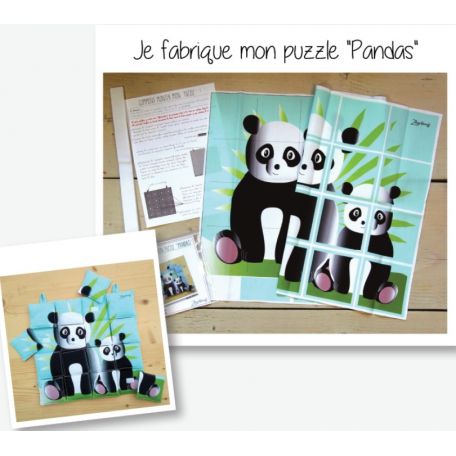 Puzzle Panda - kit à coudre de Zazobouzi