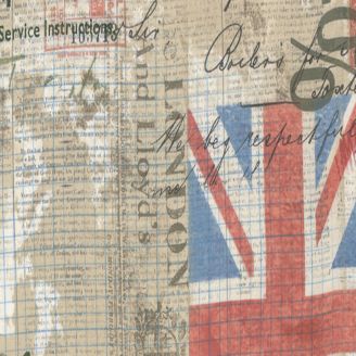 Tissu patchwork London neutre - Foundations de Tim Holtz