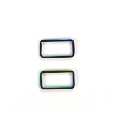 2 boucles rectangle de 1" pour sac - irisé