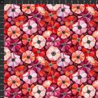 Tissu patchwork fleurs camaïeu rose - Sunday