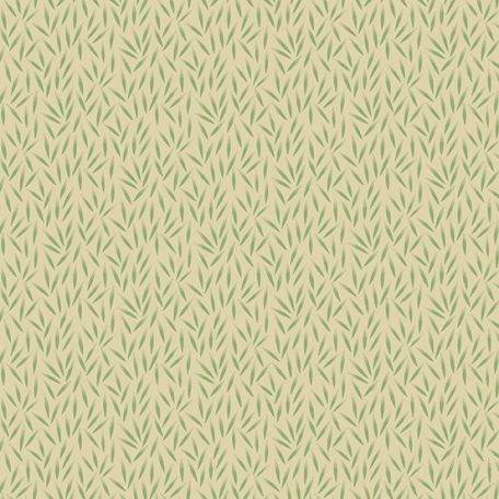 Tissu patchwork feuilles de bambou fond écru - Green Thumb d'Edyta Sitar