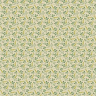 Tissu patchwork gui vert fond écru - Green Thumb d'Edyta Sitar