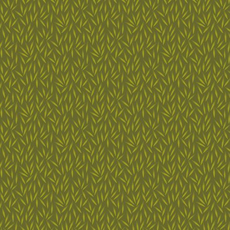Tissu patchwork feuilles de bambou fond vert - Green Thumb d'Edyta Sitar