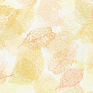 Tissu patchwork nervures de feuilles crème - Leaflet