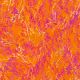 Tissu patchwork feuillages magenta fond orange - Leaflet