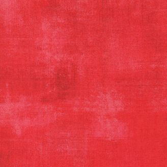 Tissu patchwork faux-uni patiné rouge Flamingo - Grunge de Moda