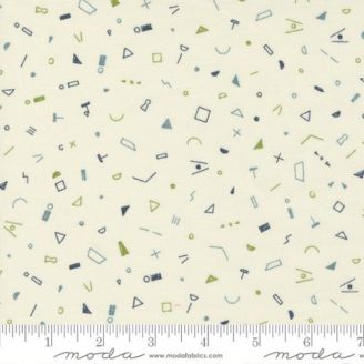 Tissu patchwork crème petites formes géométrique - Collage de Janet Clare