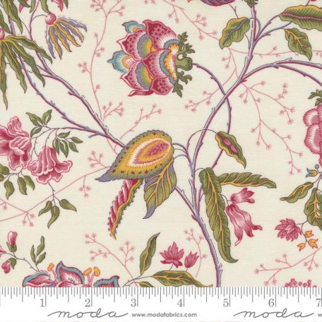 Tissu patchwork - écru grandes fleurs Florance Fancy de Betsy Chutchian