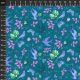 Tissu patchwork bleu hirondelles, papillons, fleurs et feuilles - Anew