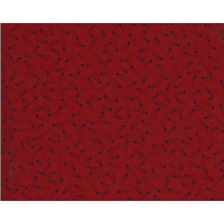 Tissu patchwork Rouge étoile filante