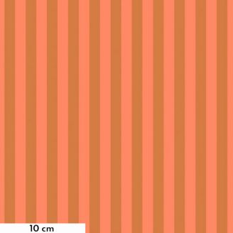 Tissu Tula Pink rayures orange fluo Tent Stripe Lunar - True Colors Neon