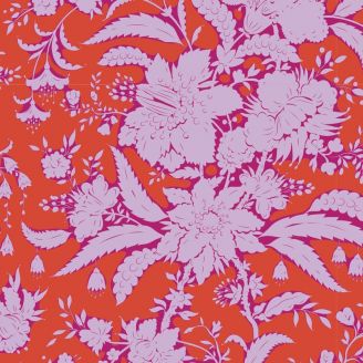 Tissu patchwork Rouge avec fleurs - Bloomsville de Tilda