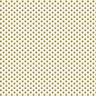 Tissu patchwork écru avec motif anthracite et beige