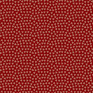 Tissu patchwork Bordeaux avec petites fleurs