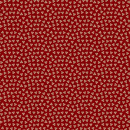 Tissu patchwork Rouge avec petites fleurs