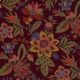 Tissu patchwork prune grandes fleurs multicolores