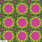 Tissu patchwork vert grandes fleurs en corolles Surprise - Brave de Anna Maria Horner