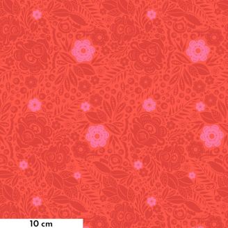 Tissu patchwork rouge dentelle de fleurs Lace - Love Always de Anna Maria Horner