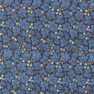 Tissu patchwork William Morris noisetier bleu guède - Morris Meadow